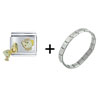  Gold  Pots And Chip Italian Charm Bracelet