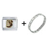  Gold  Belle Italian  Charm   Bracelet 