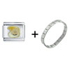  Gold  Dwarf Happy Italian Charm Bracelet
