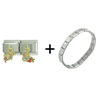 Gold Tweedledee Tweedledum Combination Italian Charm Bracelet