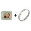 Gold Kim Possible Italian  Charm  Bracelet