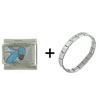 The Incredibles Frozone Combination Italian Charm Bracelet