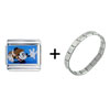  Mickey  Quarterback  Italian  Charm Bracelet