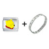  Winnie  The Pooh Head Shot Italian Charm Bracelet