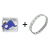 Eeyore Lounging Combination Italian Charm Bracelet