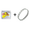 Tigger Head Shot Combination Italian Charm Bracelet