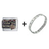 I Love You  Mom  Italian Charm Bracelet