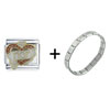  Mom  Heart Combination Italian  Charm  Bracelet