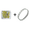 Yellow  Fairy  And Irises Italian Charm Bracelet