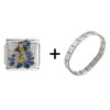 Blue  Fairy  On Flower Italian Charm Bracelet