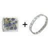 Blue  Fairy  In Flowers Italian Charm Bracelet
