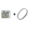 Periwinkle  Fairy  And Hyacinth Italian Charm Bracelet