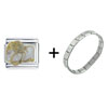 Wedding  Engagement  Ring Italian Charm Bracelet