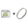 A For  April  Diamond Color  Birthstone  Italian Charm Bracelet