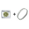 Golden  Flower   Italian   Charm  Bracelet FBT_X2_V1212C_PG_STARTER
