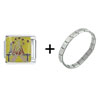 Woman In  Love   Italian   Charm  Bracelet