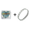 I  Love   You  Banner Combination Italian Charm Bracelet