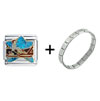 Wife And  Husband  Enamel Italian Charm Bracelet