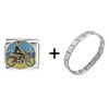 Riding A Scooter Italian Charm Bracelet