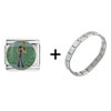 Waiting Girl Italian  Charm  Bracelet