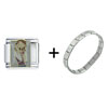 Girl On The  Phone  Italian Charm Bracelet