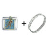 Speed  Skater  Combination Italian Charm Bracelet