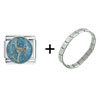 Figure  Skater  Round Combination Italian Charm Bracelet