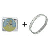 Beach  Volleyball  Italian Charm Bracelet FBT_X2_V1323Z_PG_STARTER