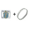 Figure Skater Combination Italian Charm Bracelet