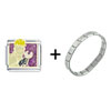 Construction Worker Man Italian Charm  Bracelet   ... 