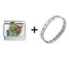 Girl With Sparkler Italian  Charm  Bracelet