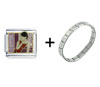Woman  Drinking  Coffee Italian Charm Bracelet