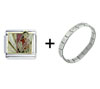 Girl At  School  Italian  Charm  Bracelet
