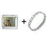 Fashion Woman Chatting Italian Charm Bracelet