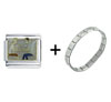 Girl And  Boy  Sharing  Italian   Charm  Bracelet