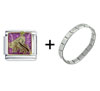 Warrior Tiger  Sports  Combination  Italian  Charm Bracelet