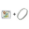  Flying  A Kite Combination Italian Charm Bracelet