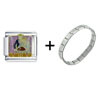  Holiday  Dinner Italian Charm  Bracelet 