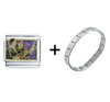 Playing  Music   Italian  Charm Bracelet