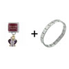 It's  Happy Bunny  Love Sucks Combination Italian Charm Bracelet