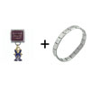It's  Happy Bunny  I Love Boys Combination Italian Charm Bracelet