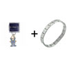 It's  Happy Bunny  Hi Cram It Combination Italian Charm Bracelet