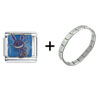It's  Happy Bunny  Kiss My Butt Combination Italian Charm Bracelet