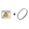 Topaz  Triangle  Italian Charm Bracelet