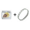 Grape Bunch Italian Charm Bracelet