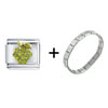 Green Apple Italian  Charm  Bracelet