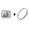 Boy Playing  Piano  Italian Charm Bracelet