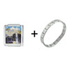 American Gothic Painting Combination Italian Charm Bracelet