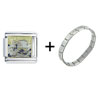 Great Wave Of Kanagawa Italian Charm Bracelet
