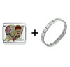 Red  Hair  Cupid Italian Charm Bracelet